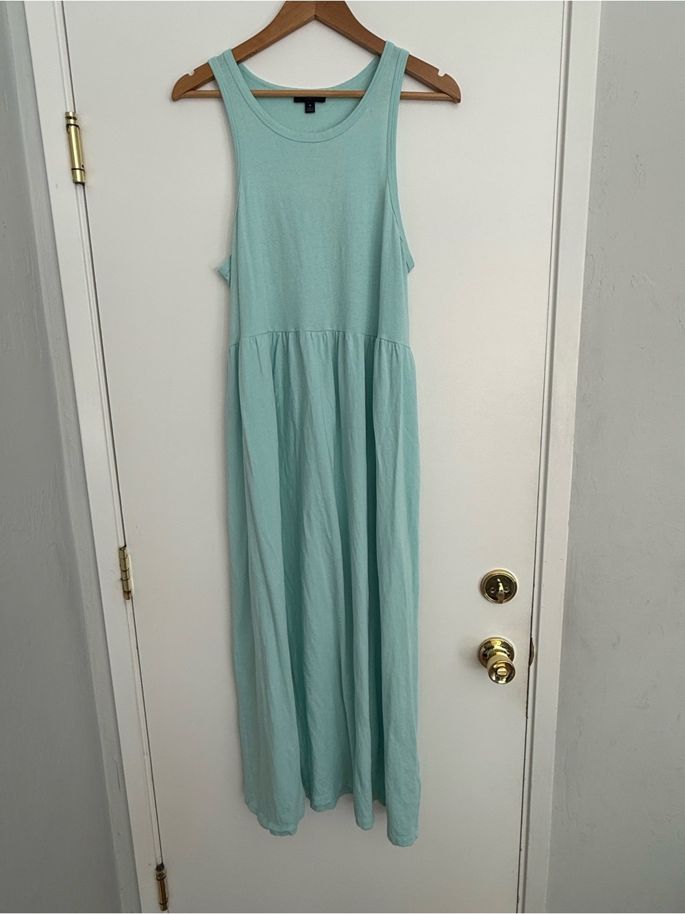 J. Crew Sleeveless Maxi Dress in Aqua